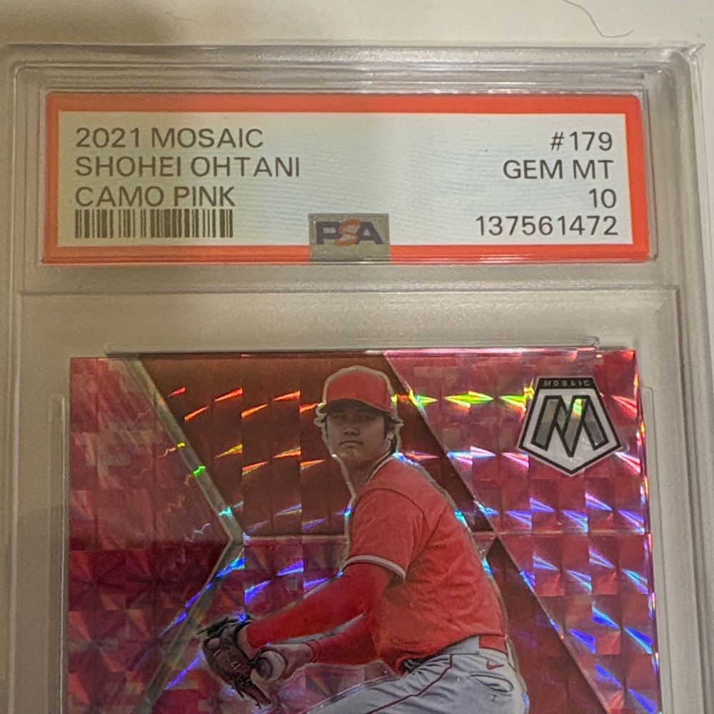 2021 Mosaic Shohei Ohtani Camo Pink Card - Picture 3 of 6